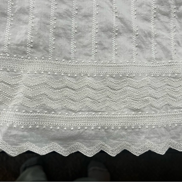 Eddie Bauer Ivory Sheer Boho Blouse Size XXL Lightweight Coastal Grandma Beachy - Picture 6 of 13